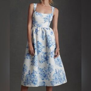 Sachin & Babi Blaine Taffeta Square-Neck Midi Dress